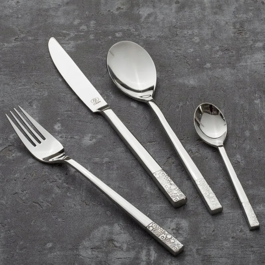 Dekoria Fiori Platinum evőeszközök 6 személyes 24 részes