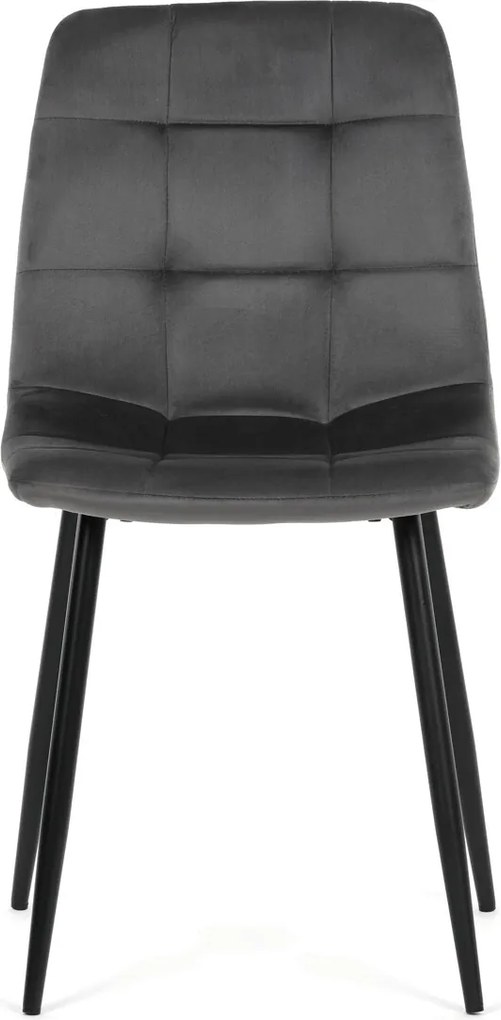 CT-V5081 GREY4 szürke bársony étkezőszék