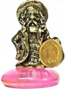 Fém Figura Szerencsére Zsidó Áll A Kövön Egy Fillérrel