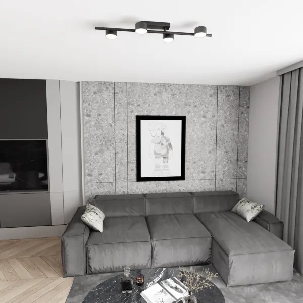 Mennyezeti lámpa BET 4xGX53/12W/230V fekete