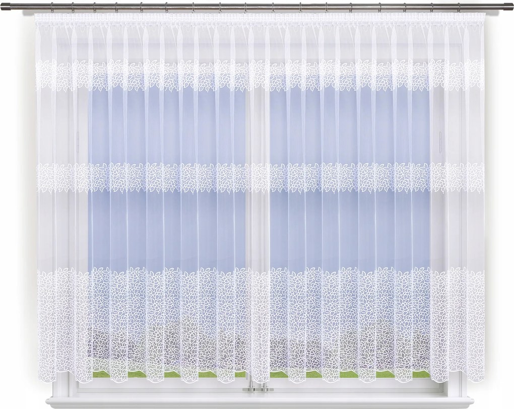 Kész függöny 300x120 "3 csíkos virág"