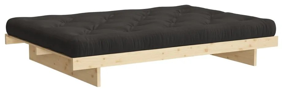 Natúr színű borovi fenyő franciaágy 180x200 cm Kanso – Karup Design