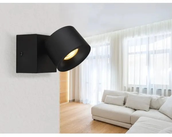 Globo 56961-1B - LED Fali spotlámpa RAE LED/6W/230V fekete