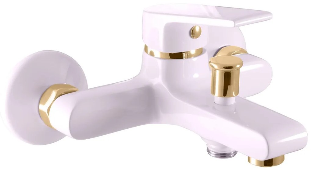 Kád csaptelep RAV SLEZÁK COLORADO zuhanyszett nélkül 150 mm fehér/arany CO154.5BZ