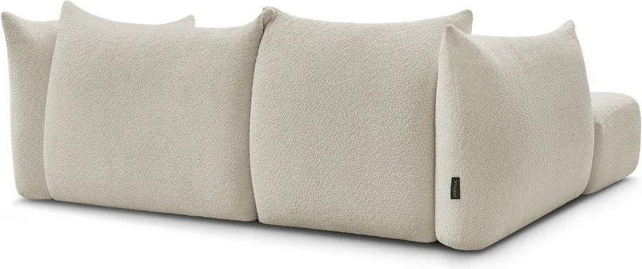 Bézs buklé sarokkanapé (bal oldali-heverő résszel) Azra – Bobochic Paris