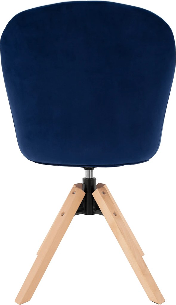Forgószék, Velvet szövet, sötétkék/bükk, DALIO