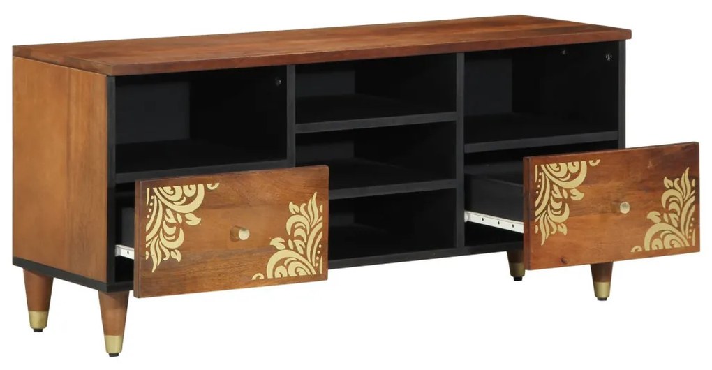 TV Szekrény 100x33x46 cm Tömör Mangófából
