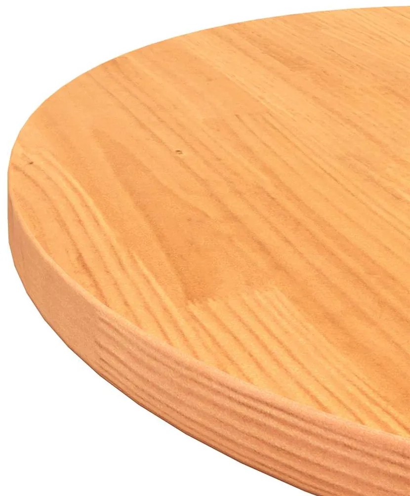 viaszbarna tömör fenyőfa kerek asztallap Ø50 x 2,5 cm