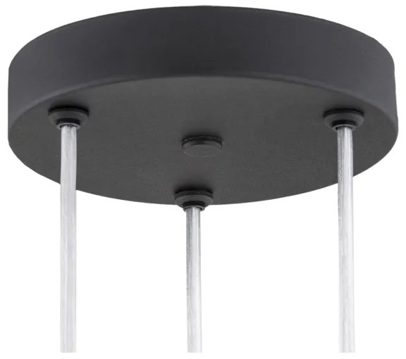 Argon 6103 - Csillár zsinóron HOLLYWOOD 3xE14/7W/230V fekete