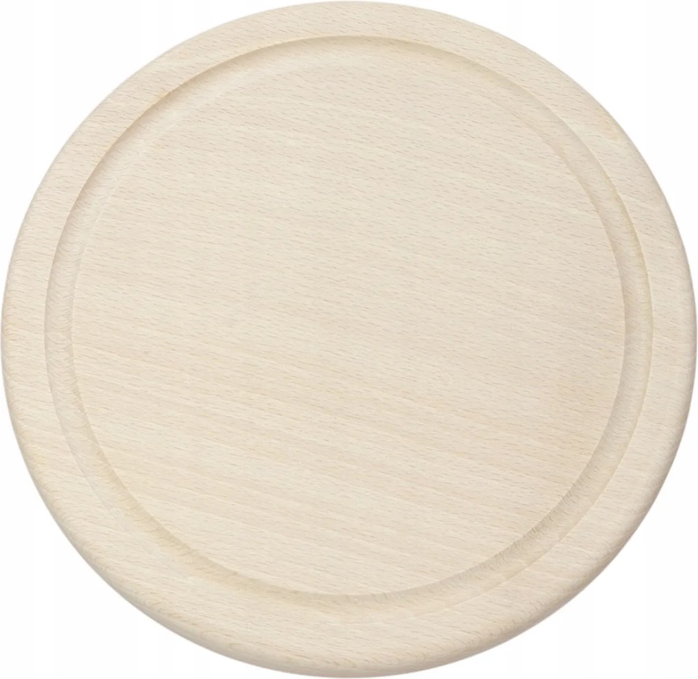 Fa deszka bükk Kerek 20cm, vágóhoronnyal az előételekhez