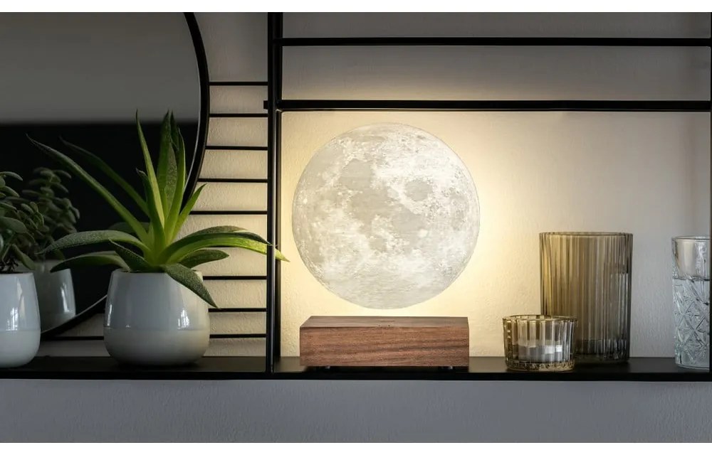 Barna LED asztali lámpa (magasság 14 cm) Moon – Gingko