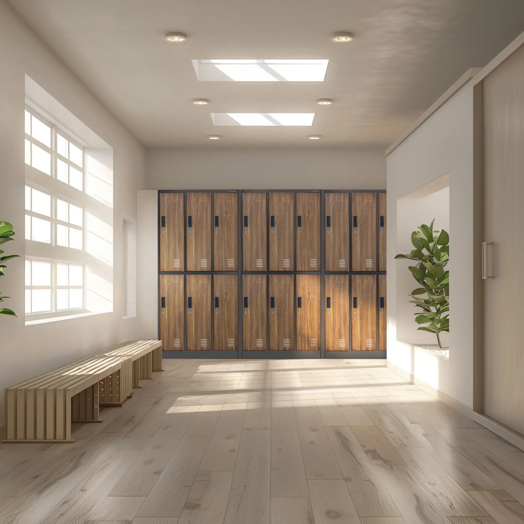 6 ajtós öltözőszekrény, antracit/dió, 900x1850x450 mm: IGOR Eco Design