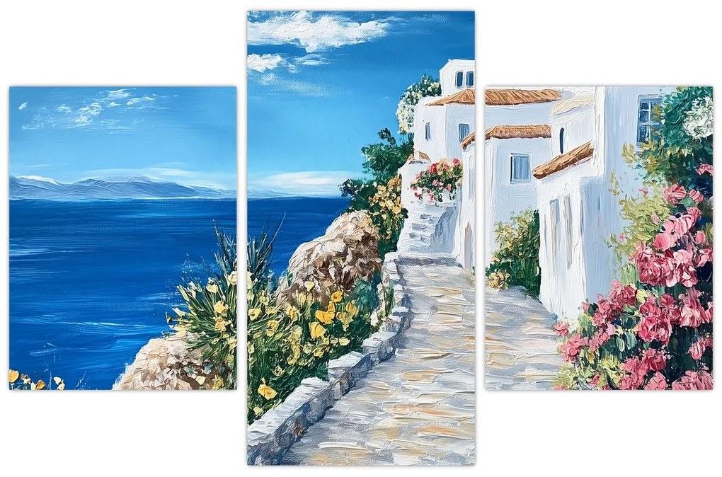 Kép - Sikátor a tenger mellett (90x60 cm)