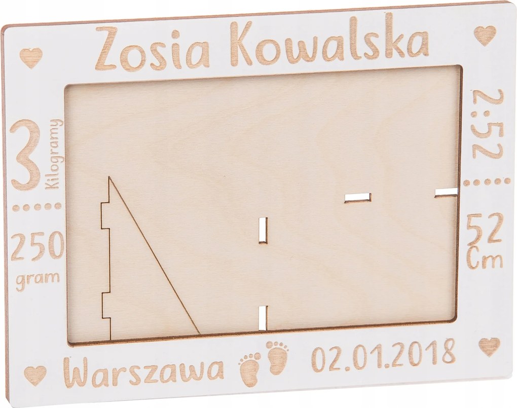 Képkeret 15x10 keresztelő Metrikus Évjárat