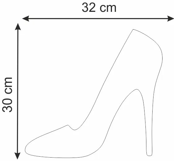 Dekoratív tükör Körömcipő 30 x 32 cm