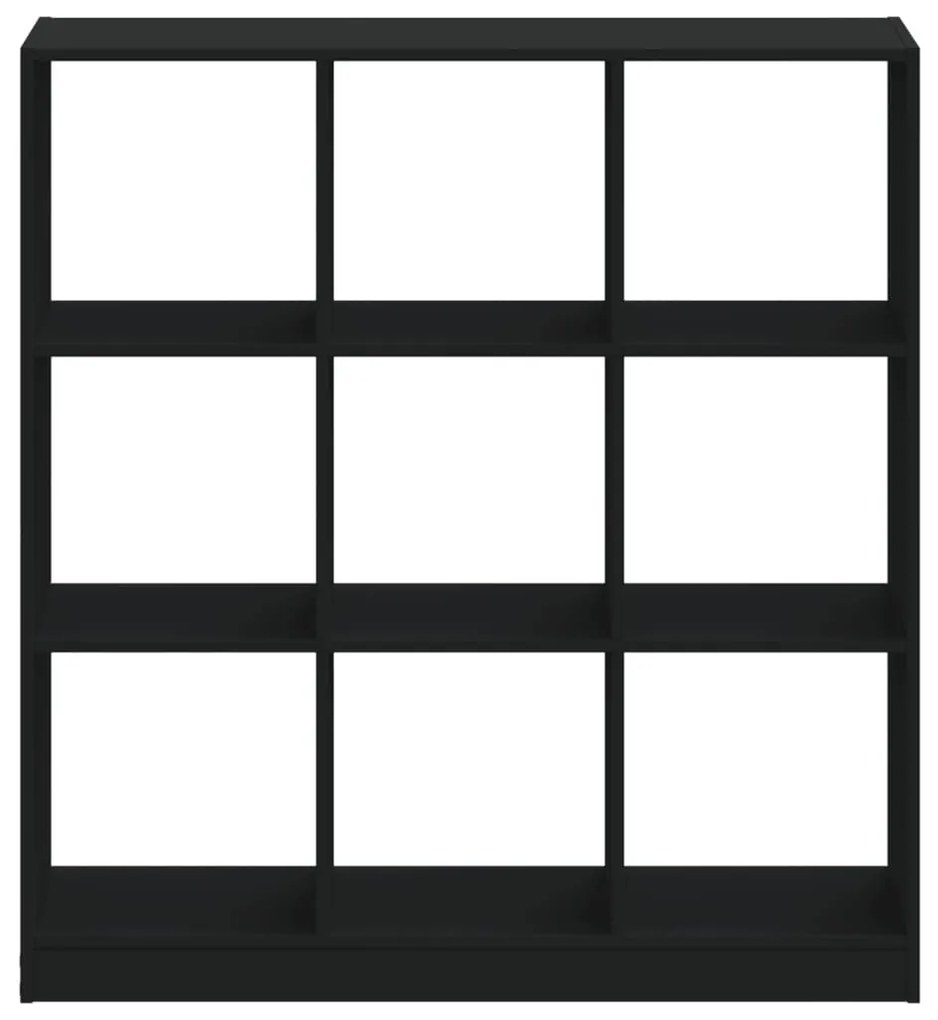 fekete szerelt fa könyvszekrény 102 x 32 x 108 cm