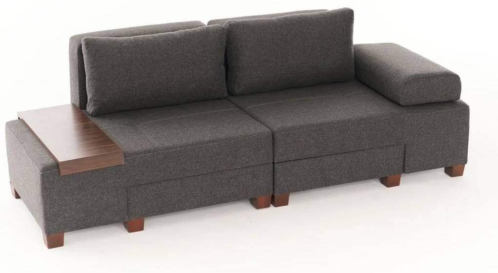 3 személyes kanapéágy Perenna Linen - Antracit