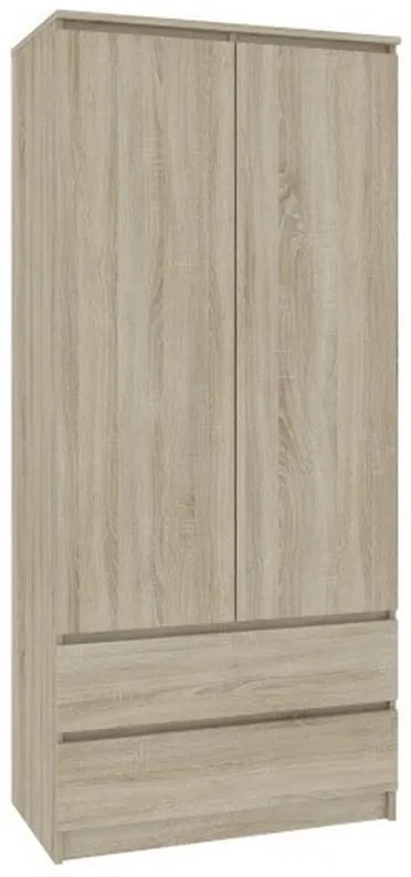 ARIVA S90 szekrény, 90x180x51, fehér/fekete magasfényű