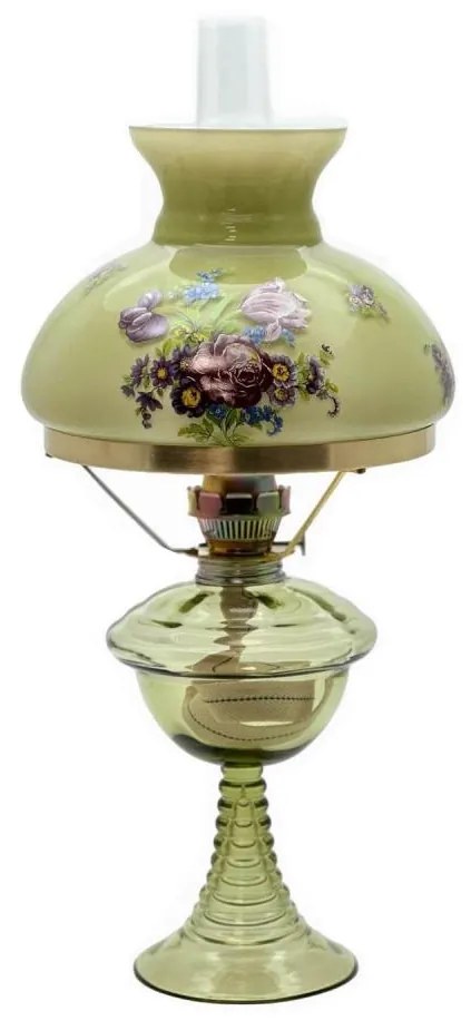 Petroleumlámpa JASMÍNA 50 cm erdőzöld színben