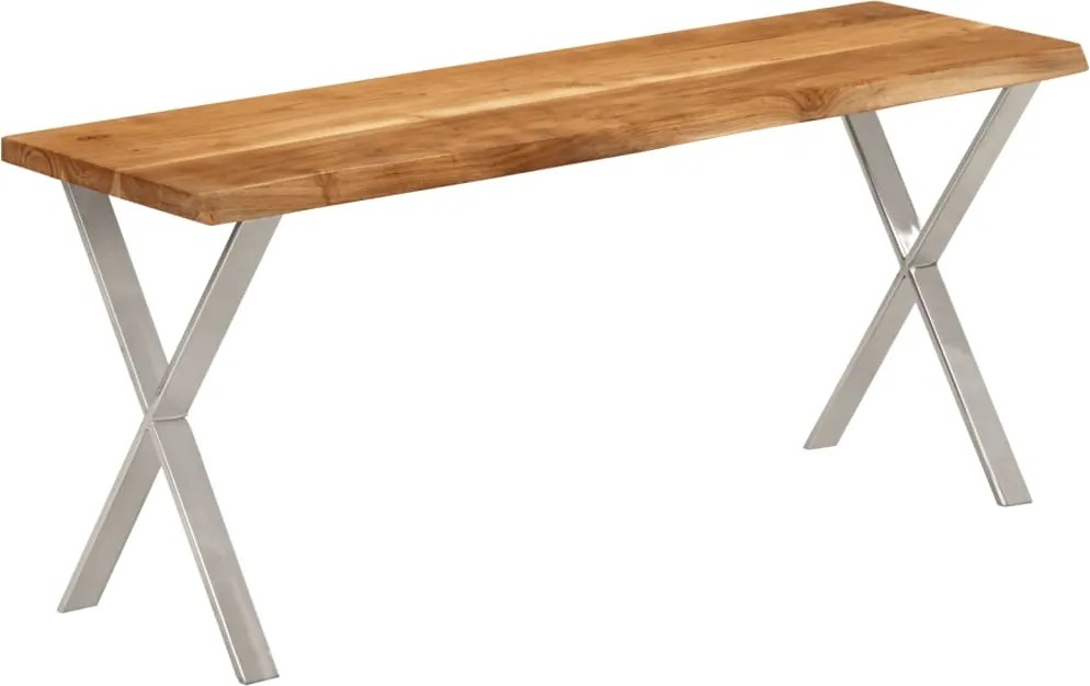 vidaXL tömör akácfa pad természetes éllel 105 cm