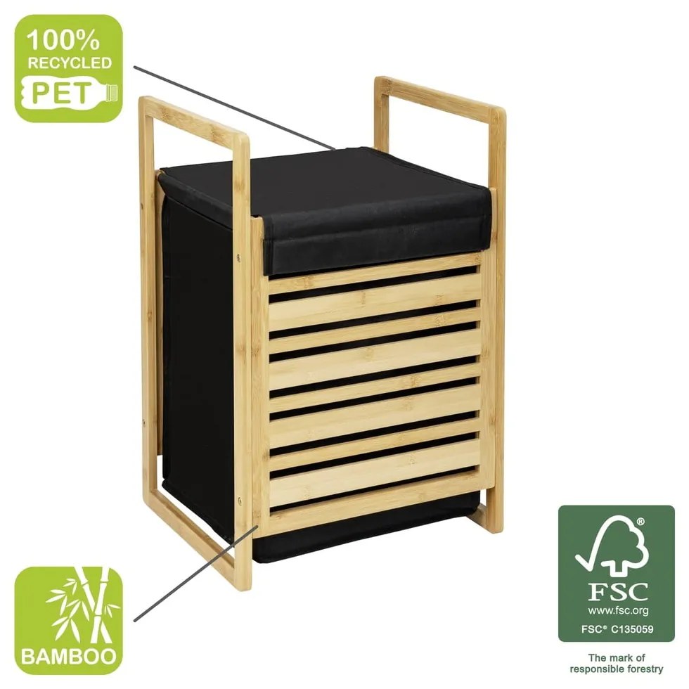 Textil szennyeskosár 47 l Ecori – Wenko