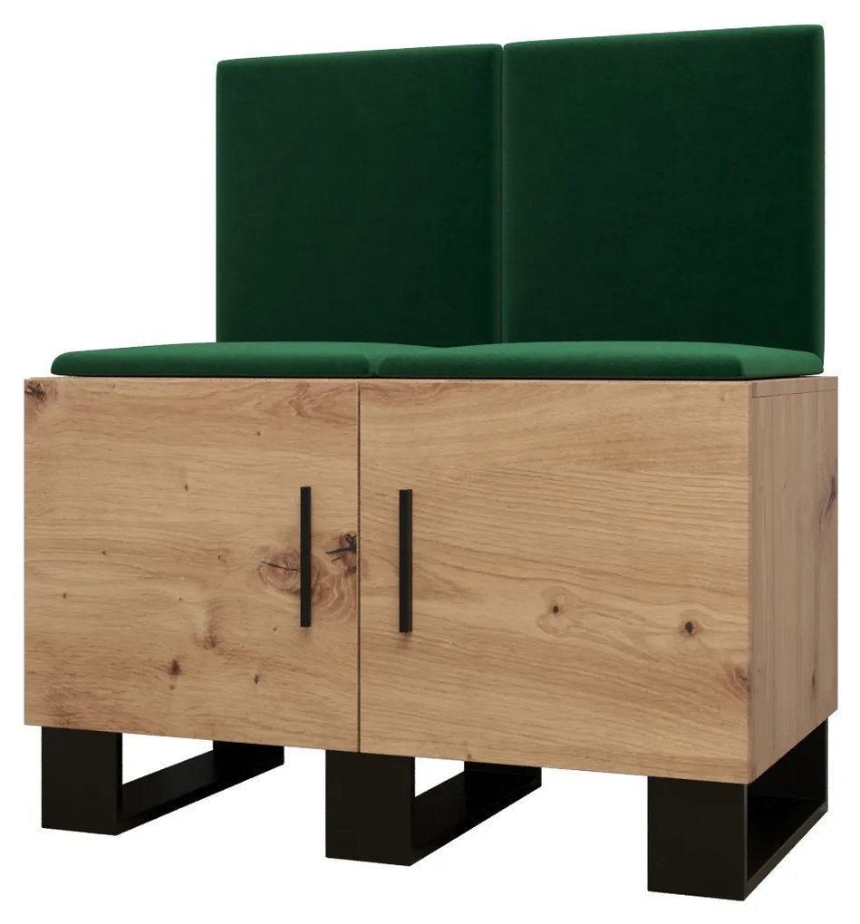 Előszobabútor Amanda 19 (artisan tölgy + zöld). 1086025