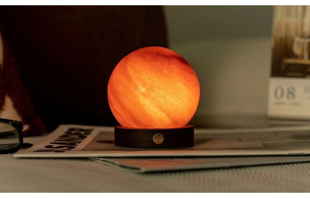 Sötétbarna USB fénydekoráció ø 8 cm Sand Storm – Gingko