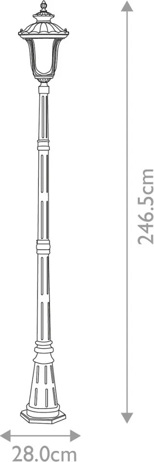 ELSTEAD CC5-M-BK CHICAGO Kandeláber Fekete E27 IP44