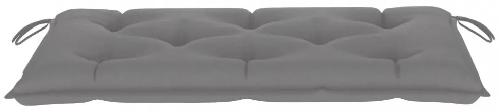 tömör tíkfa kerti pad szürke párnával 112 cm
