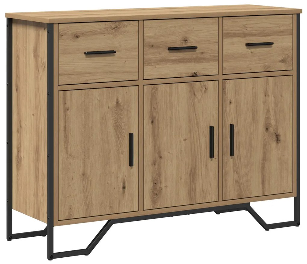 Sideboard Artisan Oak 97x32,5x74,5 cm Szerelt Fa
