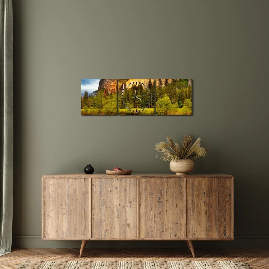 Kép - Sziklák a tónál (órával) (90x30 cm)