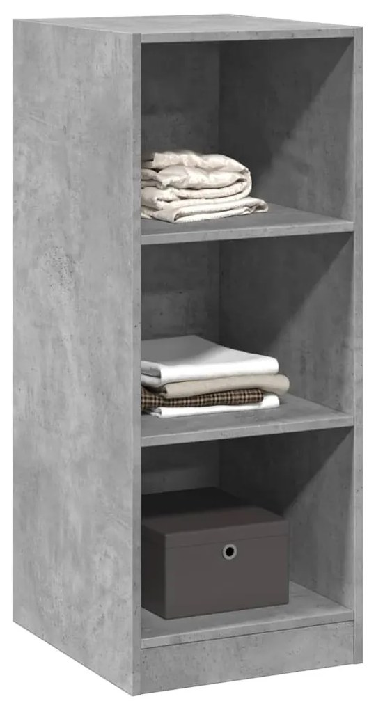 betonszürke szerelt fa ruhásszekrény 48 x 41 x 102 cm