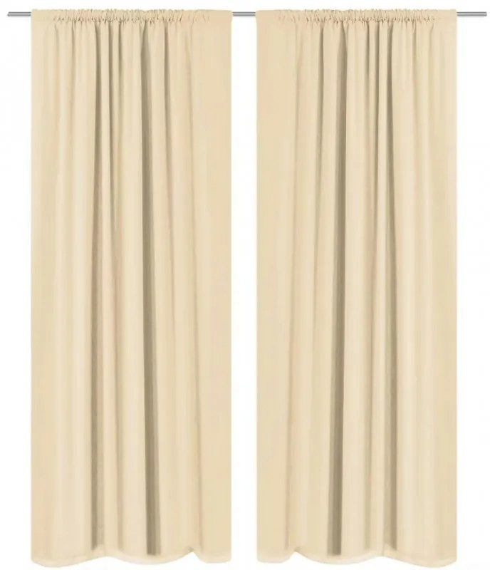 2 db bézs dupla rétegű sötétítőfüggöny 140 x 245 cm
