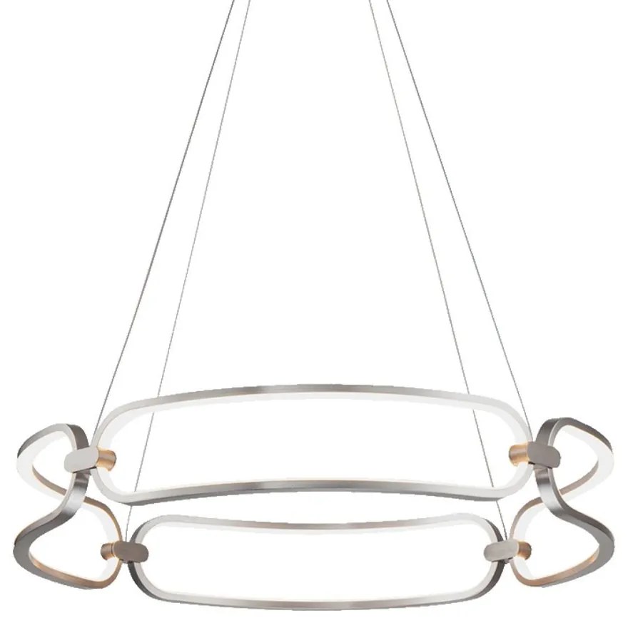 PREZENT 18100 TRIVIUM Modern Led Függesztett Lámpa Fehér, Króm LED IP20