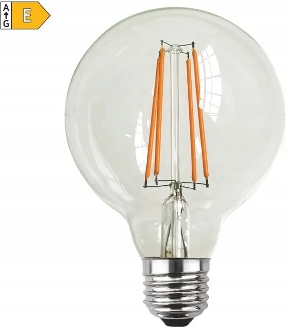 Led Globe izzó izzószálas, átlátszó G95 12W/230V/E27/2700K/1540Lm/360°