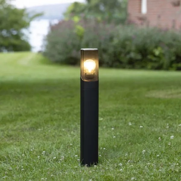 Brilliant - Kültéri lámpa MINOU 1xE27/10W/230V 60 cm IP44 fekete/füstös