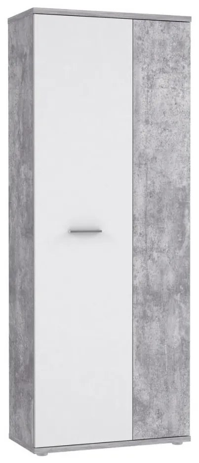 Komód/Cipőtartó SIMO fehér/szürke beton