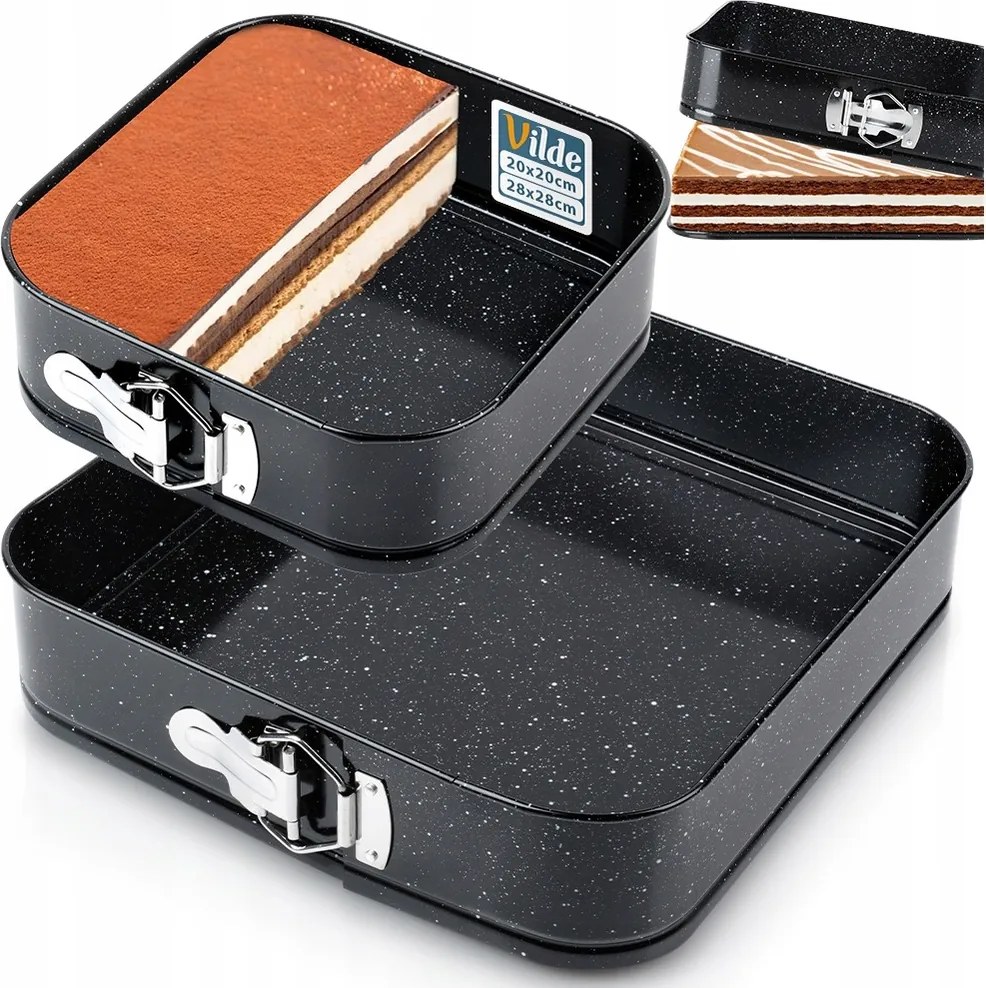 2x Gránit tortaforma kihúzható tortaforma 20 28cm