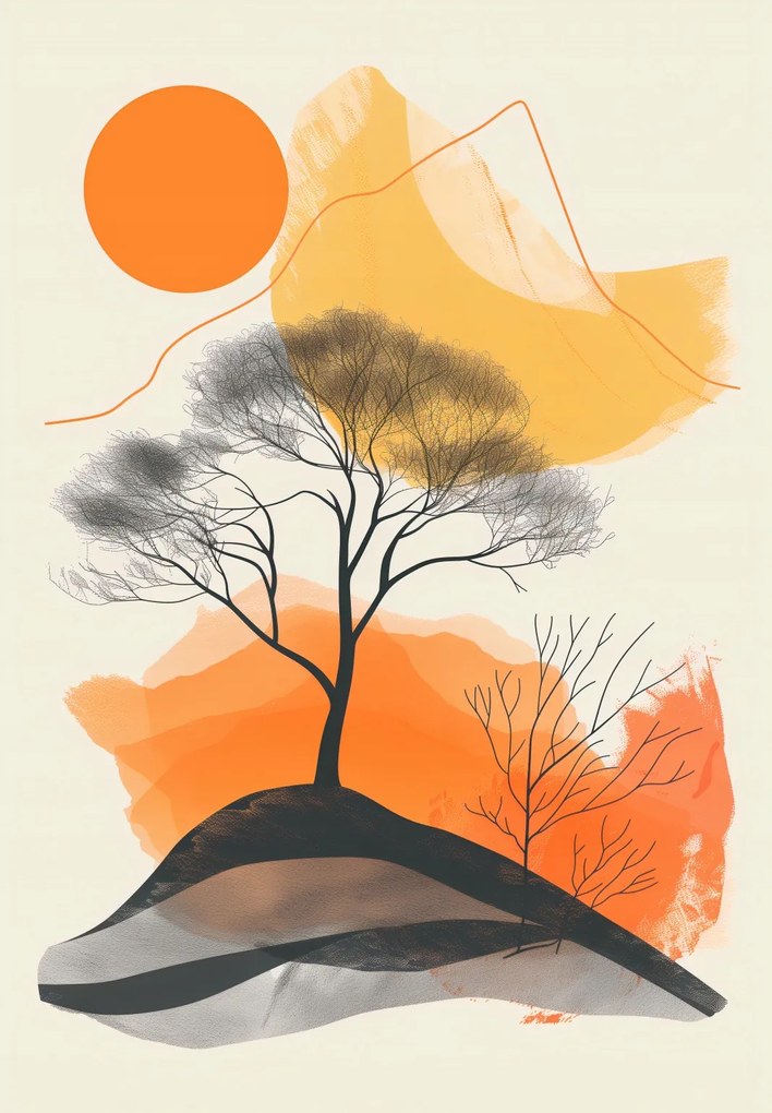 Poszter 68x98cm Fa a téren