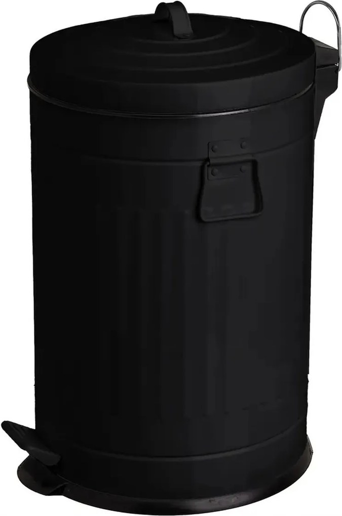 Szemeteskosár 20L Retro Fekete Vintage Konyhai Szelektív Hulladékgyűjtés 49 cm