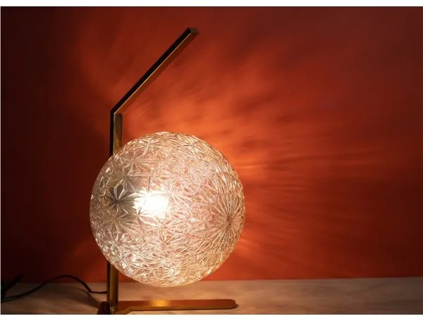 Klausen 108003 - Asztali lámpa JUNO 1xE27/7W/230V bézs/arany