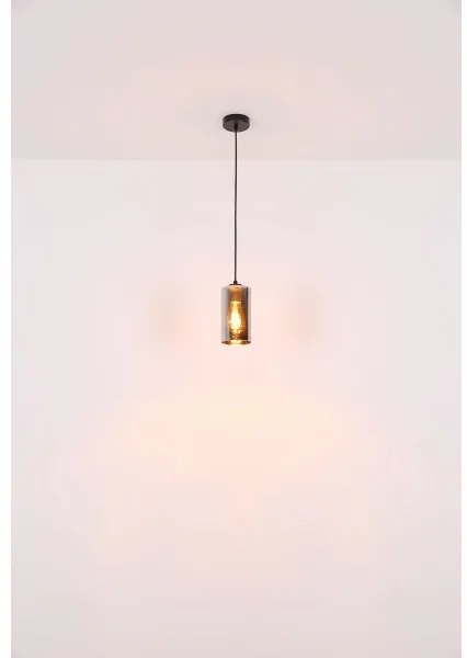 Globo 21002H - Csillár zsinóron OLLY 1xE27/25W/230V átm. 11 cm fekete