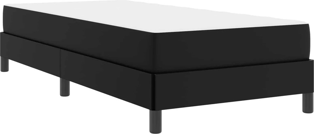 vidaXL Ágykeret matracmal Fekete 90 x 200 cm szövet