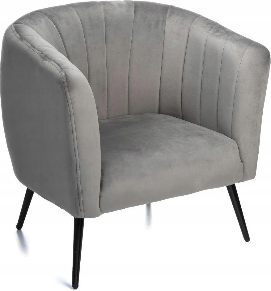 Hug fotel Dark Grey Black nagy kényelmes bársony fotel szürke glamour