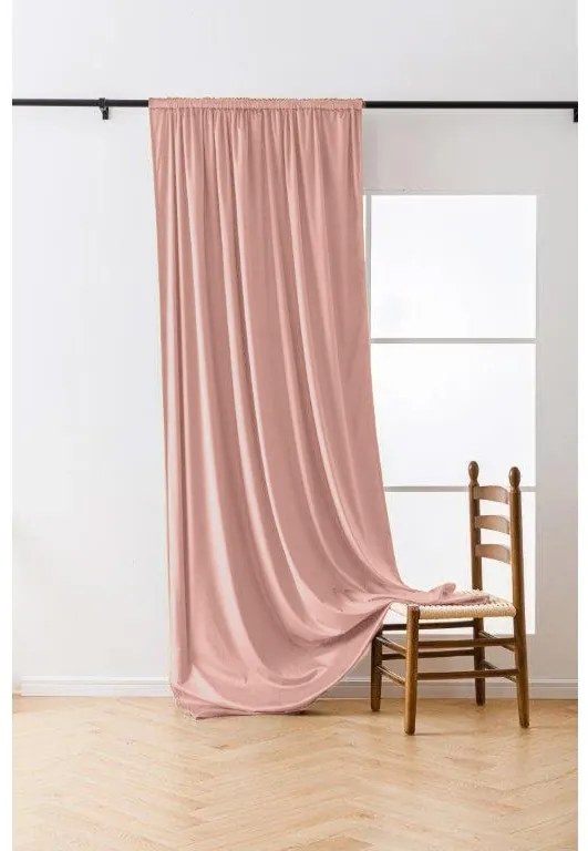 Sötétítő függöny VELVET 140x250 cm, rózsaszín Felfüggesztés: Hullámos sínszalag