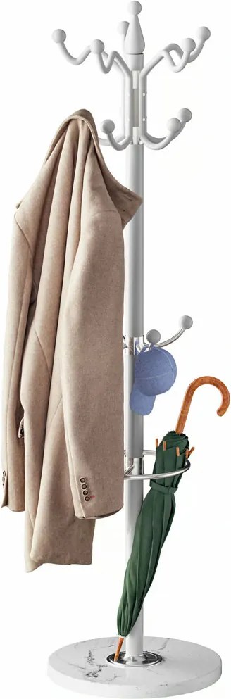 TENZY fogas márvány talapzattal, 37x173cm, fehér Casaria