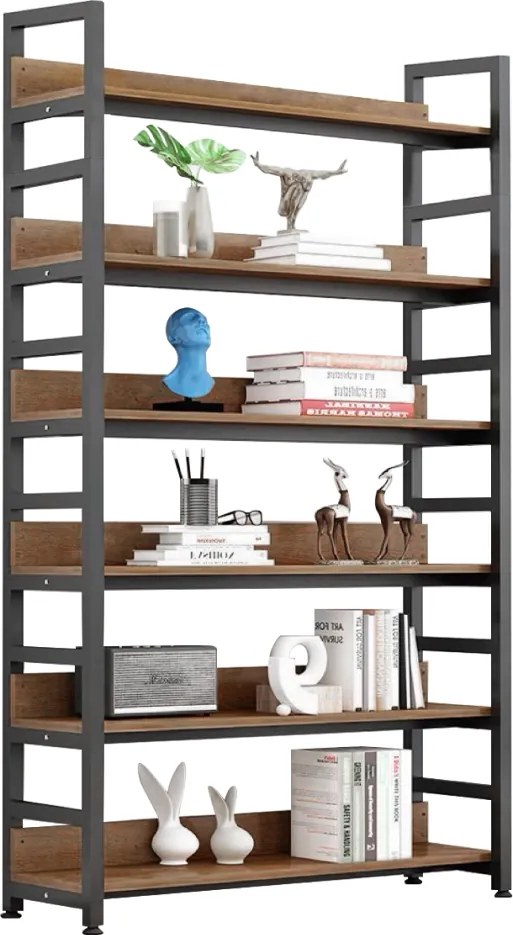 Polcállvány, sötét tölgy/fekete, JANEL TYP 2