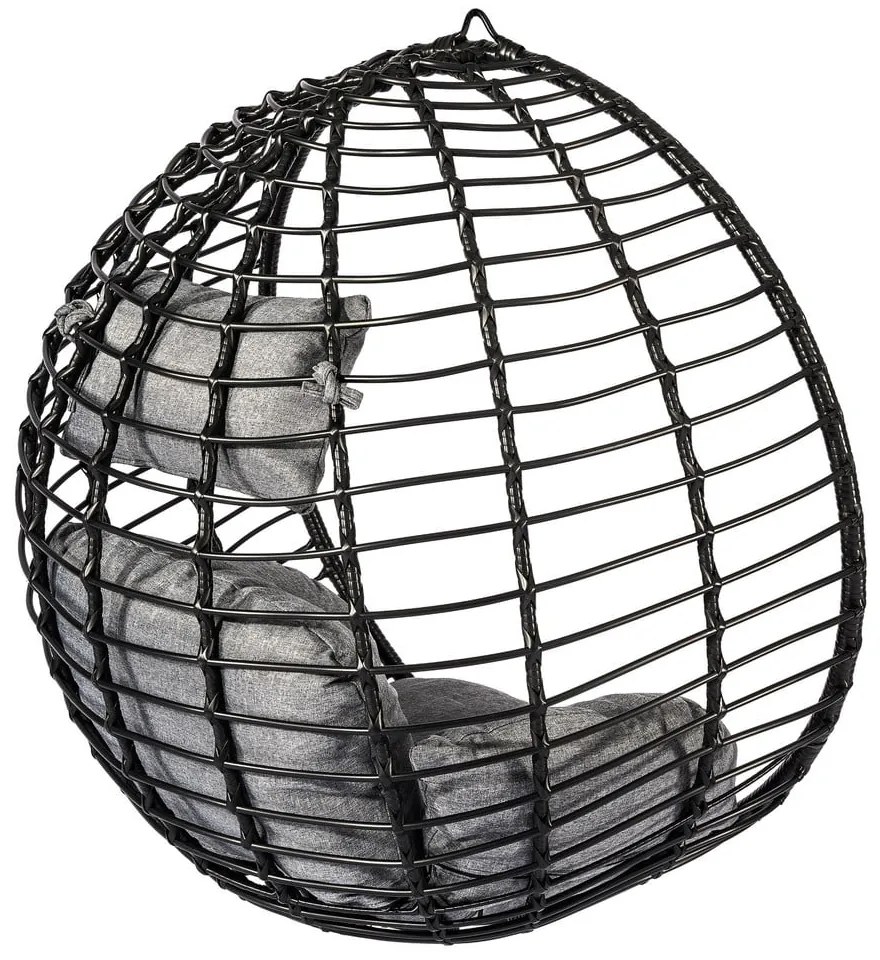 Mila fekete mesterséges rattan függőfotel - Bonami Selection