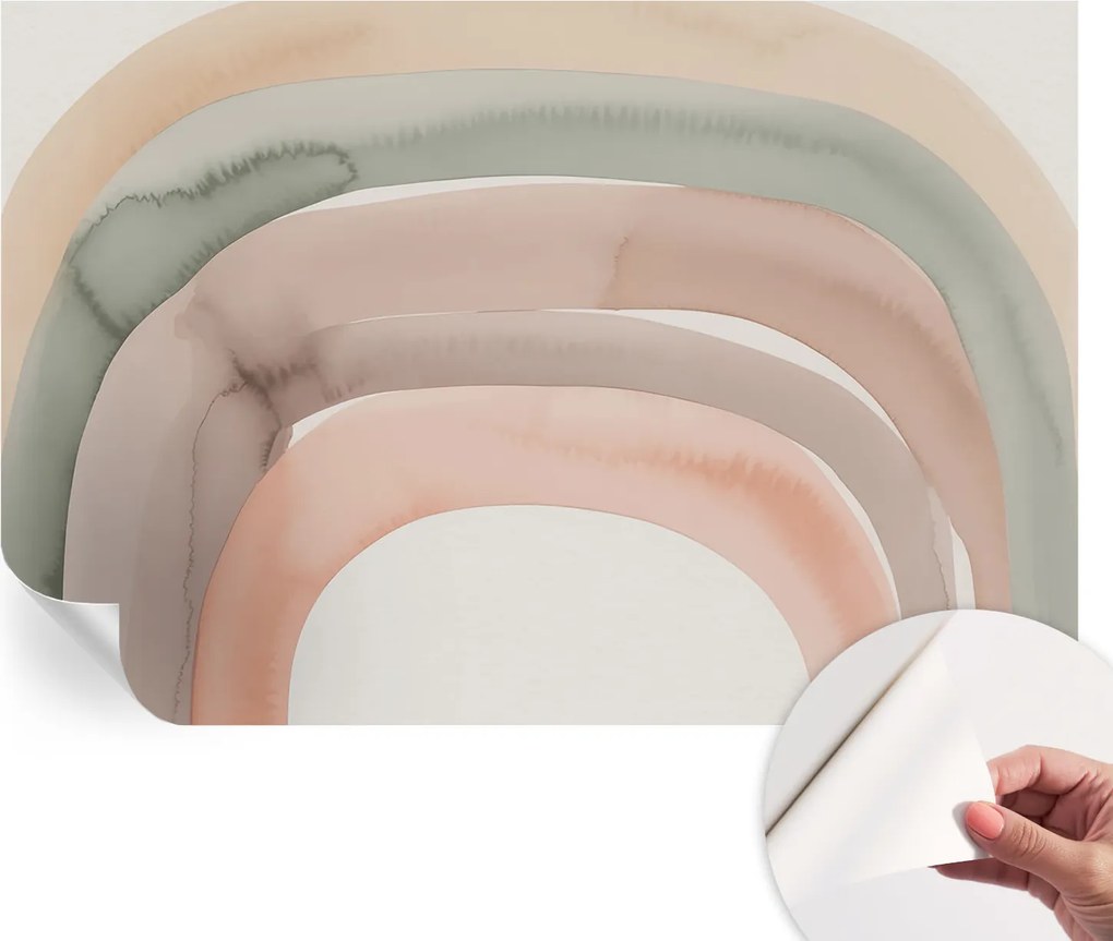 Öntapadós Dekoratív Fotótapéta Hálószobába Szivárvány ívek 104x70 cm