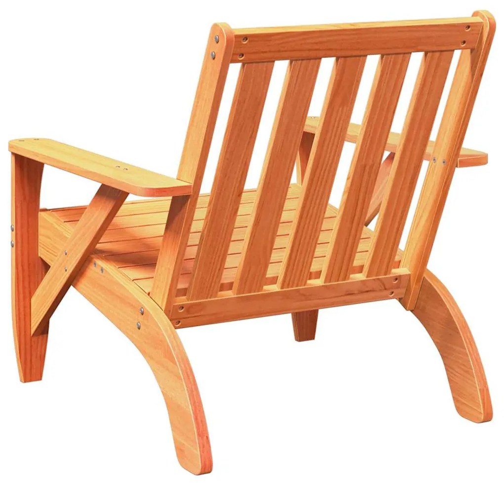 Kerti adirondack szék viaszbarna 75x77x77 cm tömör fa fenyőfa